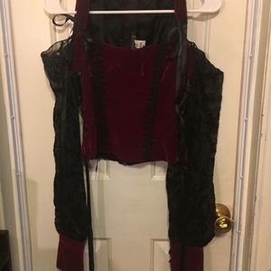 Goth half shirt